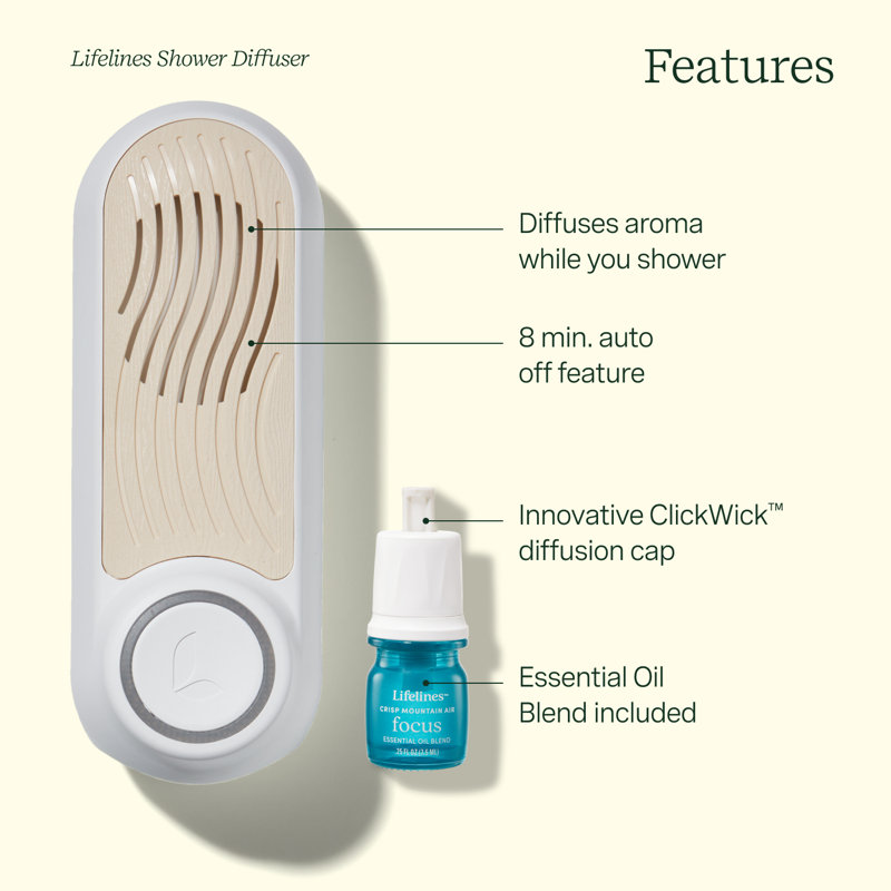 Lifelines Shower Diffuser Plus Essential Oil Blend & Reviews Wayfair